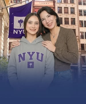 A mother with her daughter, accepted to NYU student