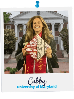 Gabby, a Collegewise student, admitted to the University of Maryland