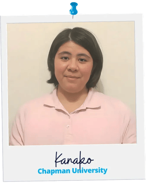 Kanako, a Collegewise student, admitted to Chapman University