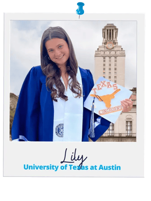 Lily, a Collegewise student, admitted to University of Texas at Austin