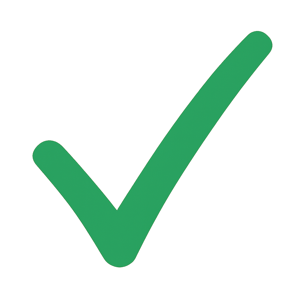green checkmark with transparent background